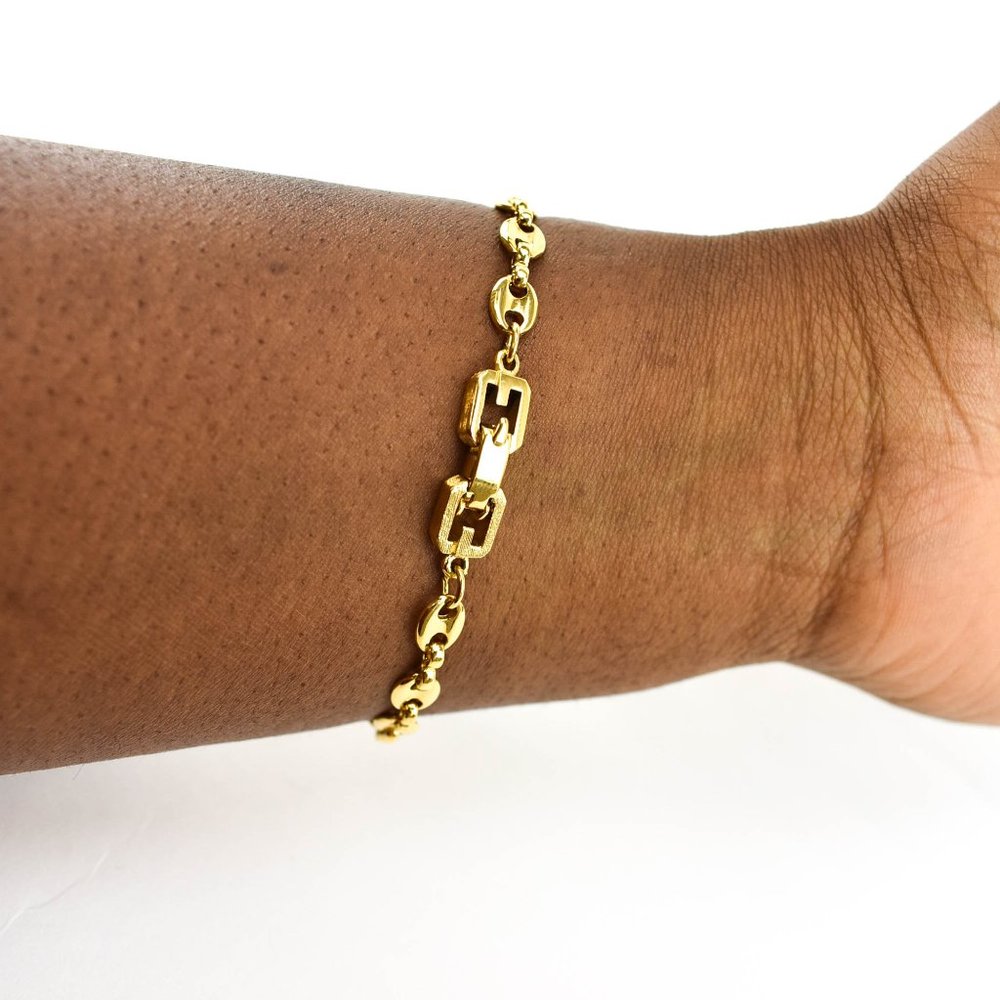 GIVENCHY: Gold, Marina Link "G" Clasp Bracelet mz - Picture 8 of 8